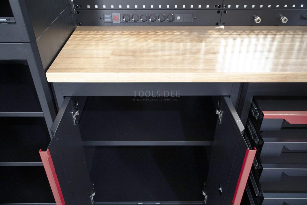 HBM expert modulært verkstedsystem, 10 deler, sort rød