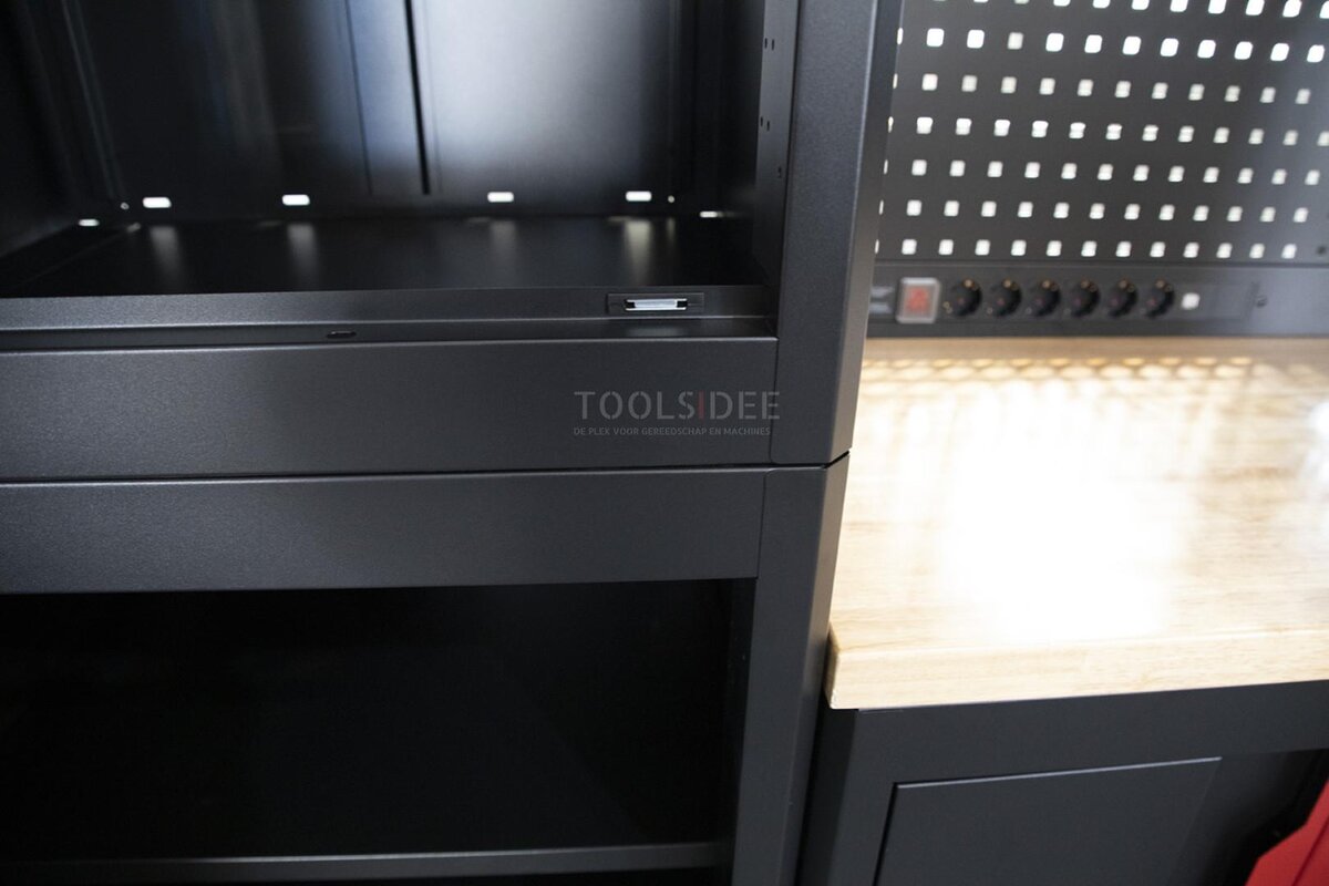 HBM expert modulært verkstedsystem, 10 deler, sort rød