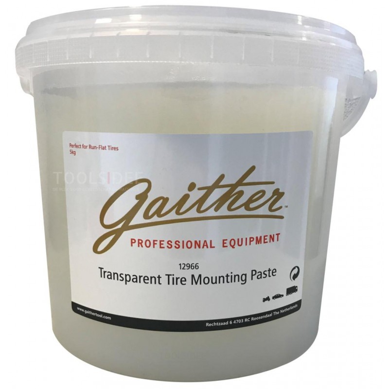 Gaither bandenmontagepasta, bandenvet transparant, 5 Kg 