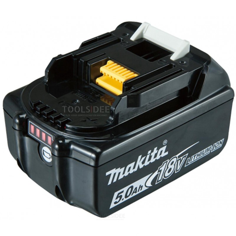 Makita 5-in-1-Akku-Kombi-Set mit Bohrschrauber, Kreissäge, Säbelsäge, Winkelschleifer und Taschenlampe 18 V 5,0 Ah