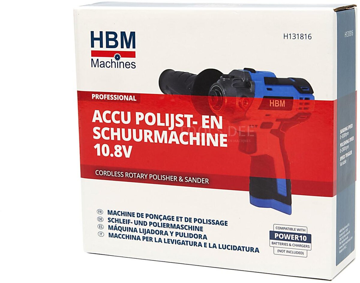 HBM Akku-Polierer und -Schleifer 10,8 Volt Power10