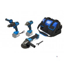 HBM battery combination set, angle grinder, impact wrench, drill 20 Volt Power20.5 