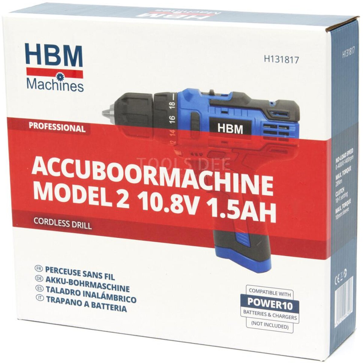 HBM cordless drill 10.8 Volt Power10 