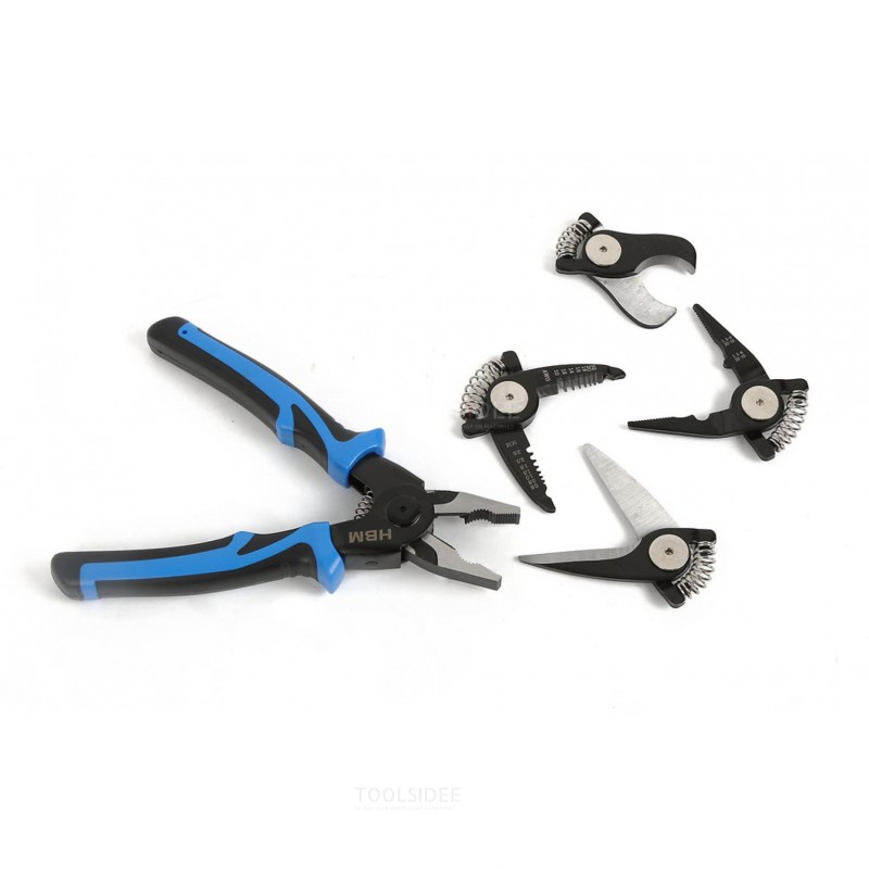 HBM 5 in 1 pliers with interchangeable head 