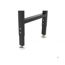 HBM høydejusterbar arbeidsbenk med heltre benkeplate og skuff 152 cm 