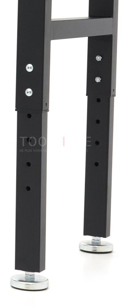 HBM høydejusterbar arbeidsbenk med heltre benkeplate og skuff 152 cm 