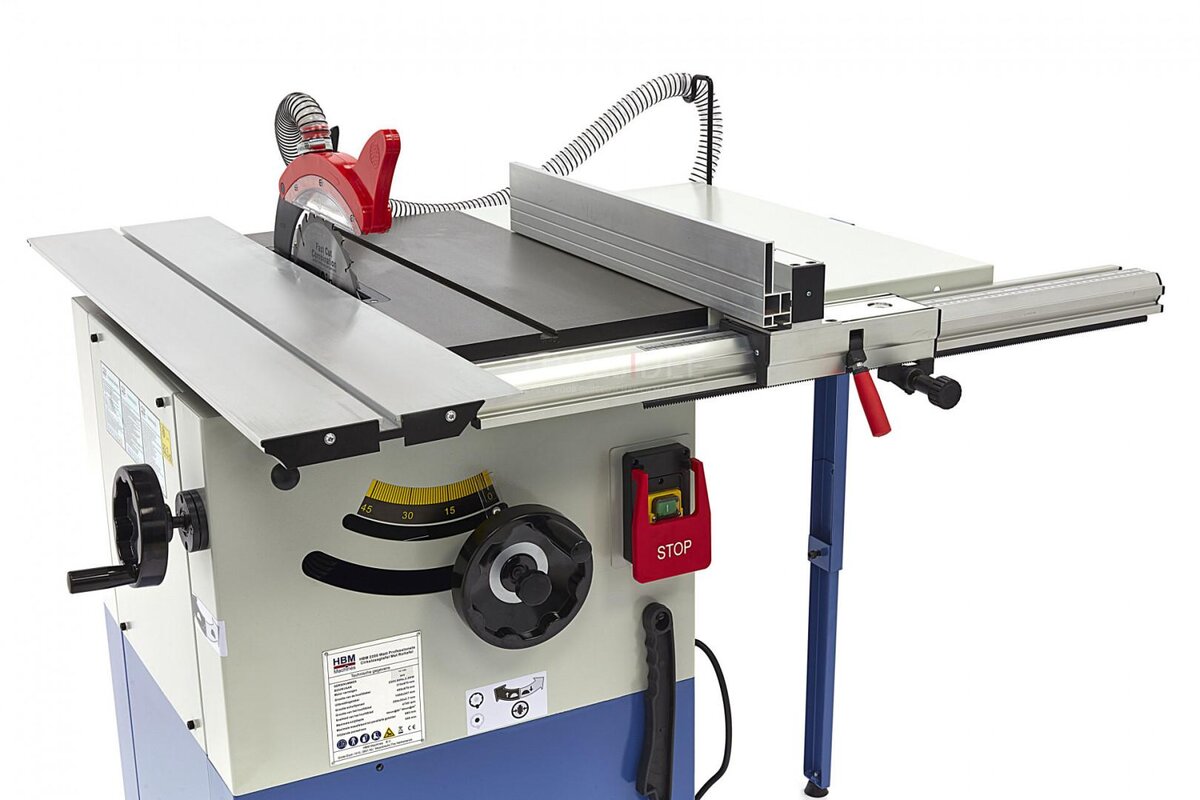 HBM 2200 Watt professionelt rundsavsbord med rullebord 