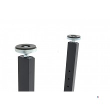 HBM arbeidsbenk med massiv treplate, høydejusterbar, 122 cm 