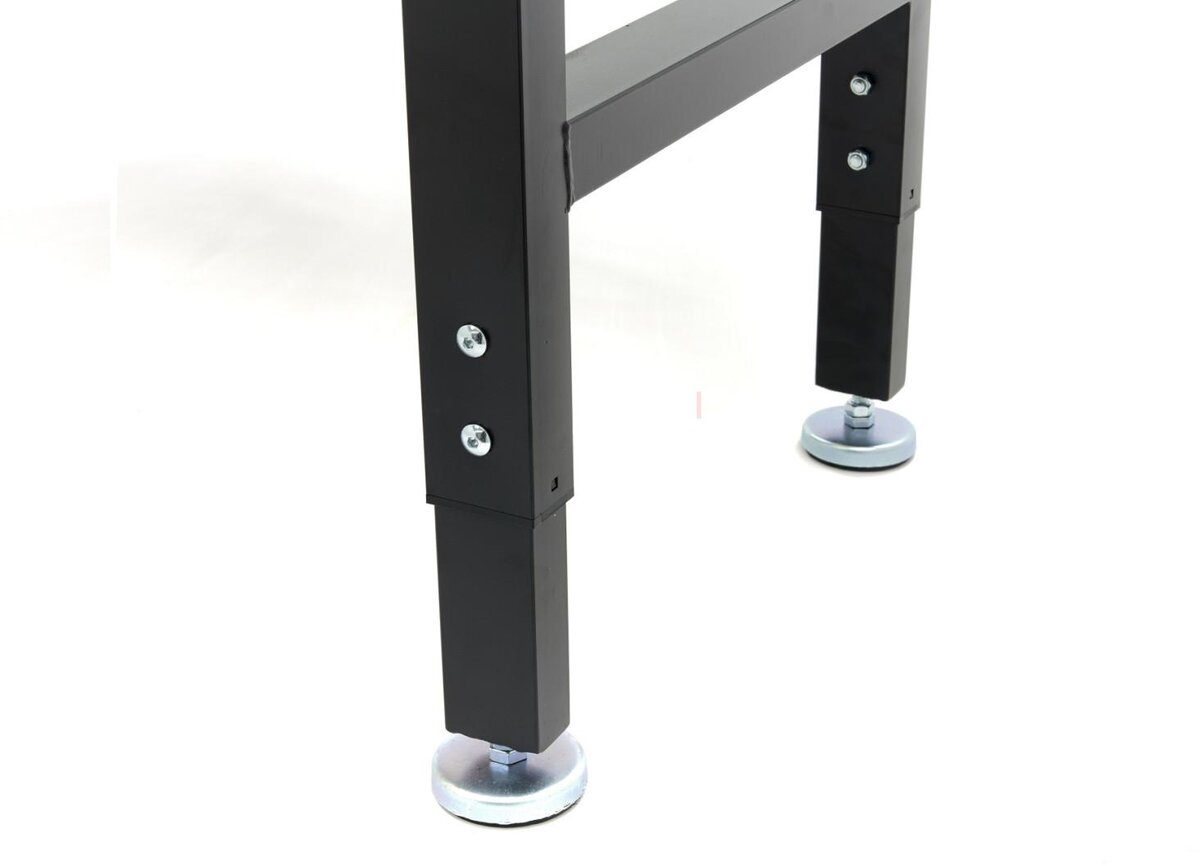 HBM arbeidsbenk med massiv treplate, høydejusterbar, 182 cm 