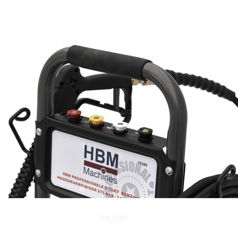 Hidrolimpiadora de gasolina HBM Professional de 4 tiempos 275 bar - 14 CV / 420 cc 