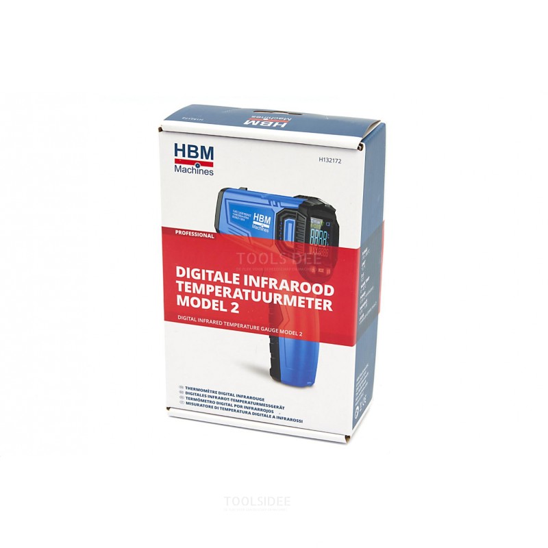 Medidor de temperatura digital por infrarrojos HBM -50 / + 380 grados - modelo 2 