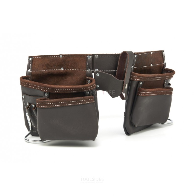 HBM Professional Double Tool Belt / Denim Apron made of Oil Tanned Leather 