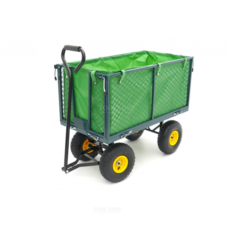 Carrello da giardino HBM da 100 kg, Bolderwagen, carrello da giardino con scatola di carico 86 x 46 x 38 cm inclusa borsa di tel