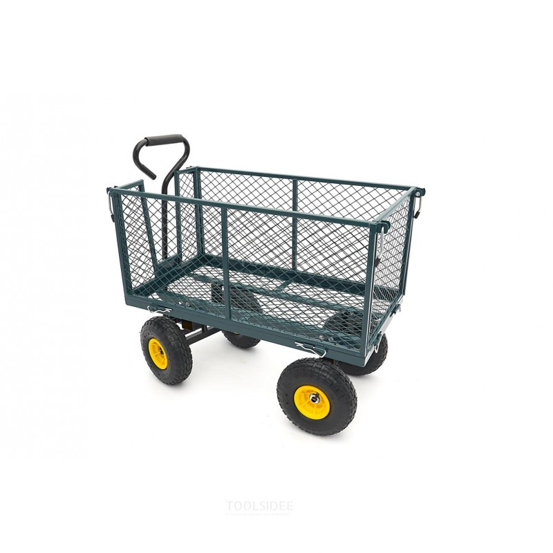 HBM 100 Kg Pull Cart, Bolderwagen, Garden Cart With 86 x 46 x 38 cm Loading Box Including Canvas Bag 