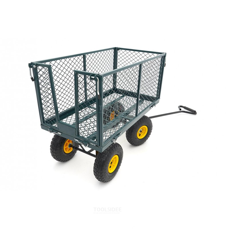 HBM 100 Kg Pull Cart, Bolderwagen, Garden Cart With 86 x 46 x 38 cm Loading Box Including Canvas Bag 