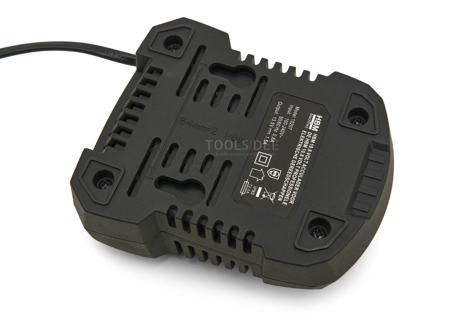 HBM batterilader for 10,8 Volt 1,5 Ah Power10 batteri 