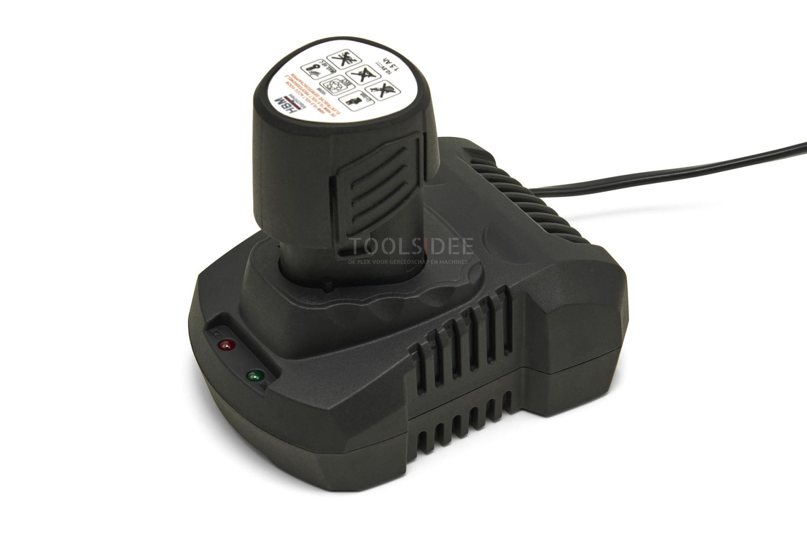 HBM batterilader for 10,8 Volt 1,5 Ah Power10 batteri 