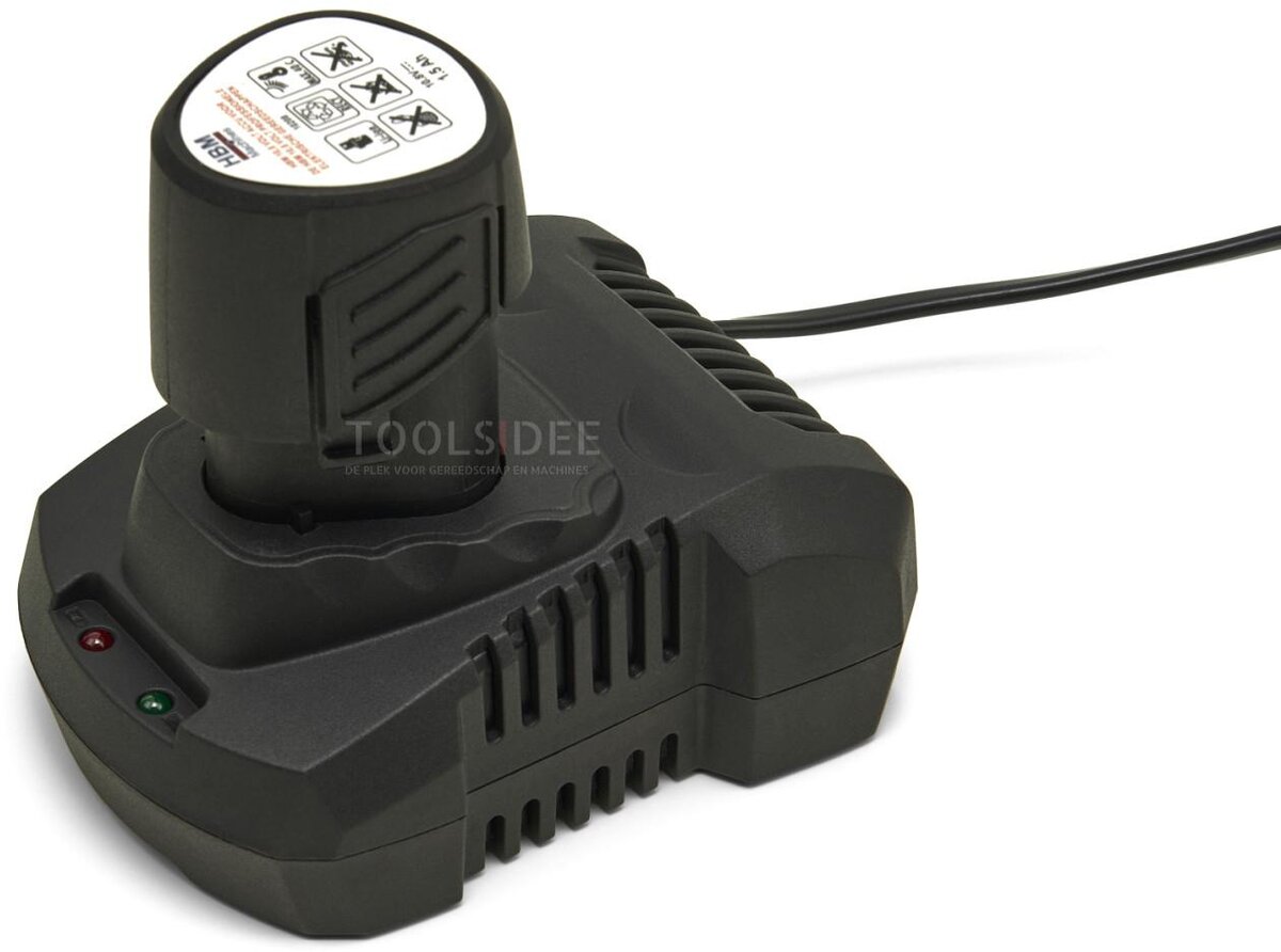HBM batterilader for 10,8 Volt 1,5 Ah Power10 batteri 
