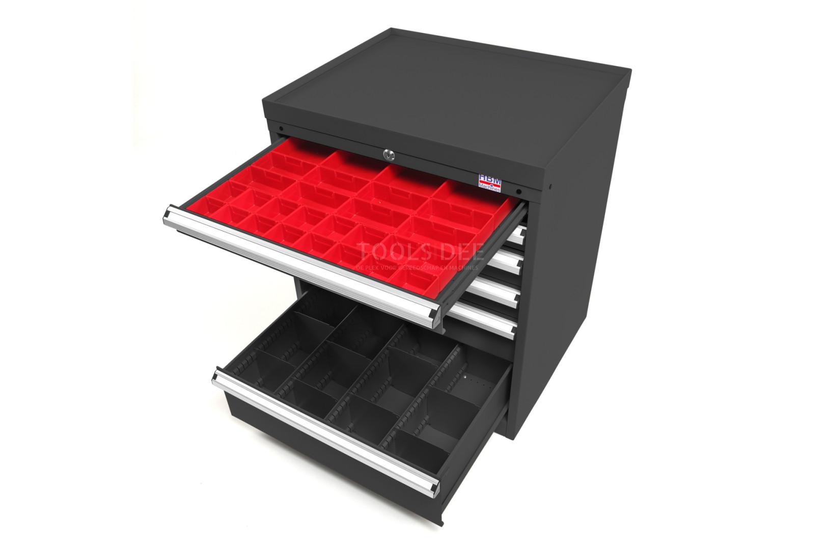 HBM 6 skuffer Profesjonelt verktøyskap 72 x 58 x 80 cm Sort 