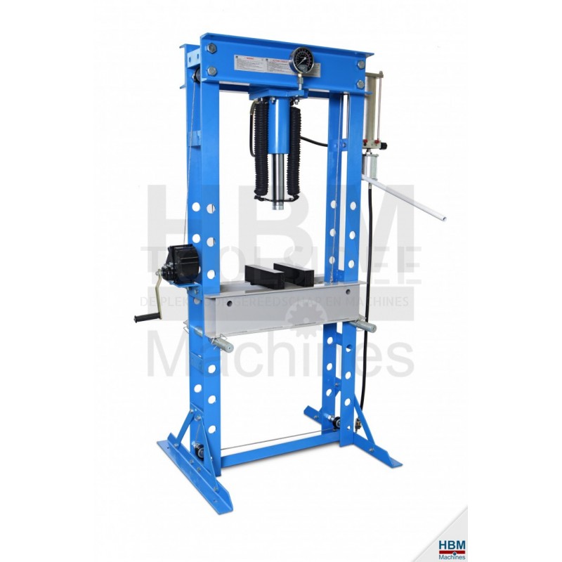 HBM 40 ton hydraulic and pneumatic frame press / workshop press
