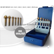  TOIMINTA !! HBM 6-osainen HSS - TIN upotusjyrsintäsarja