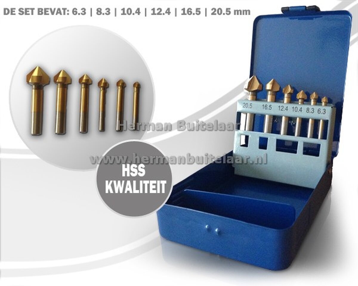  TOIMINTA !! HBM 6-osainen HSS - TIN upotusjyrsintäsarja