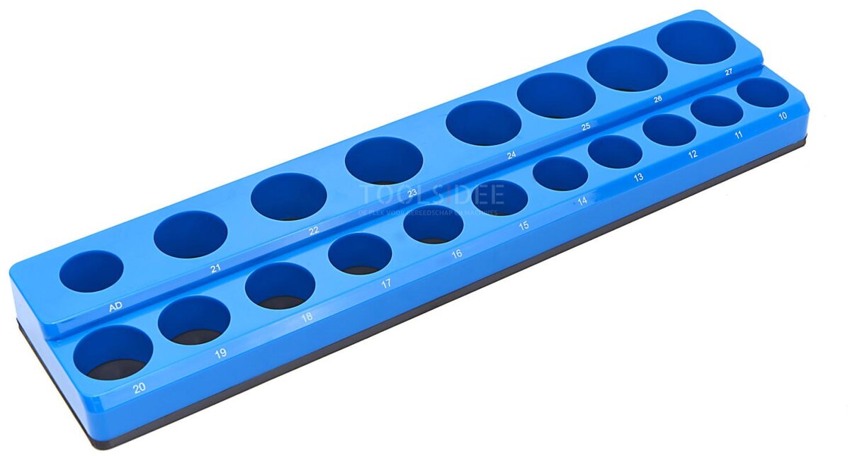 HBM magnetic accessory holder for 19 pieces 1/2 inch metric, blue 
