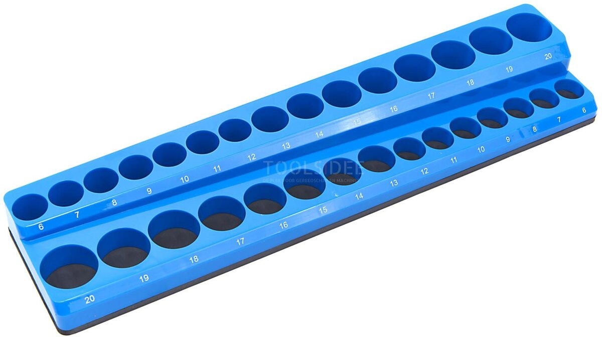 Magnetischer Zubehörhalter von HBM für 30 Stück 3/8 Zoll metrisch, blau 