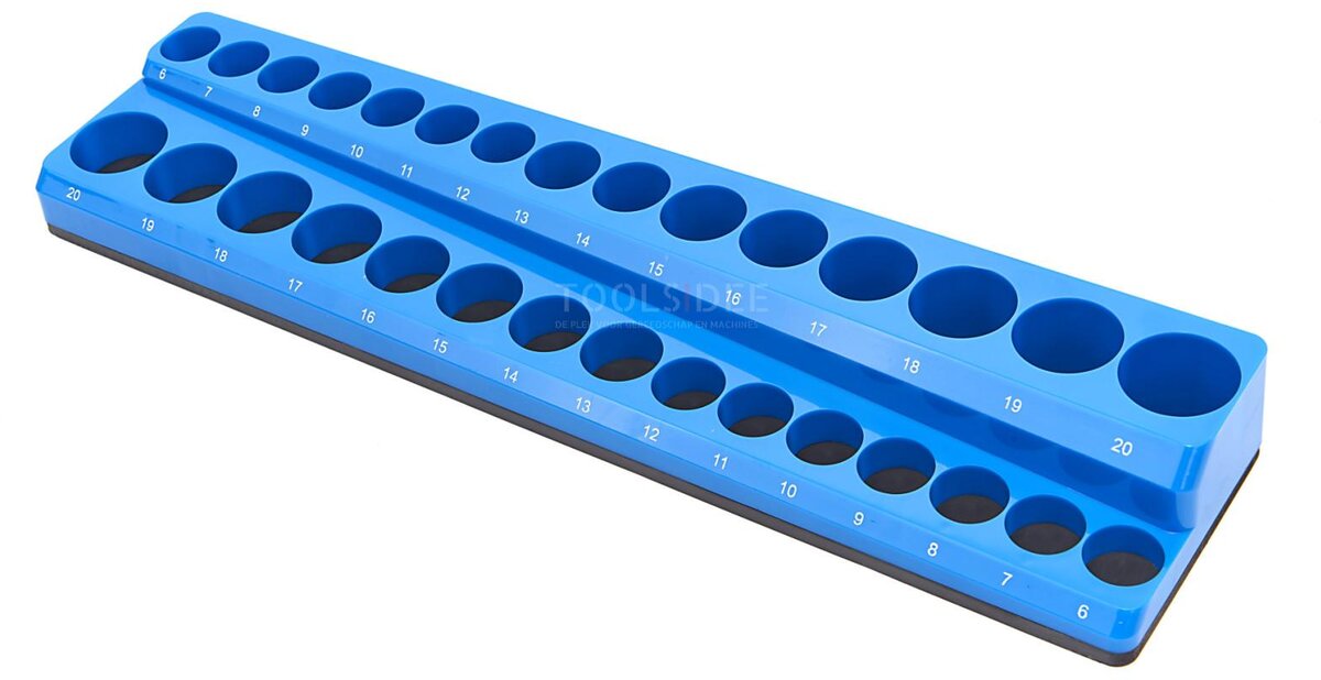 Magnetischer Zubehörhalter von HBM für 30 Stück 3/8 Zoll metrisch, blau 