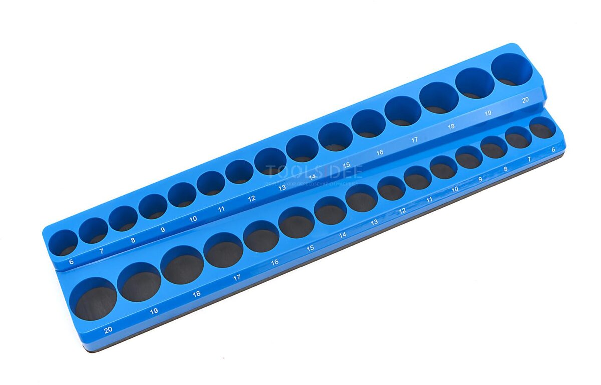 Magnetischer Zubehörhalter von HBM für 30 Stück 3/8 Zoll metrisch, blau 