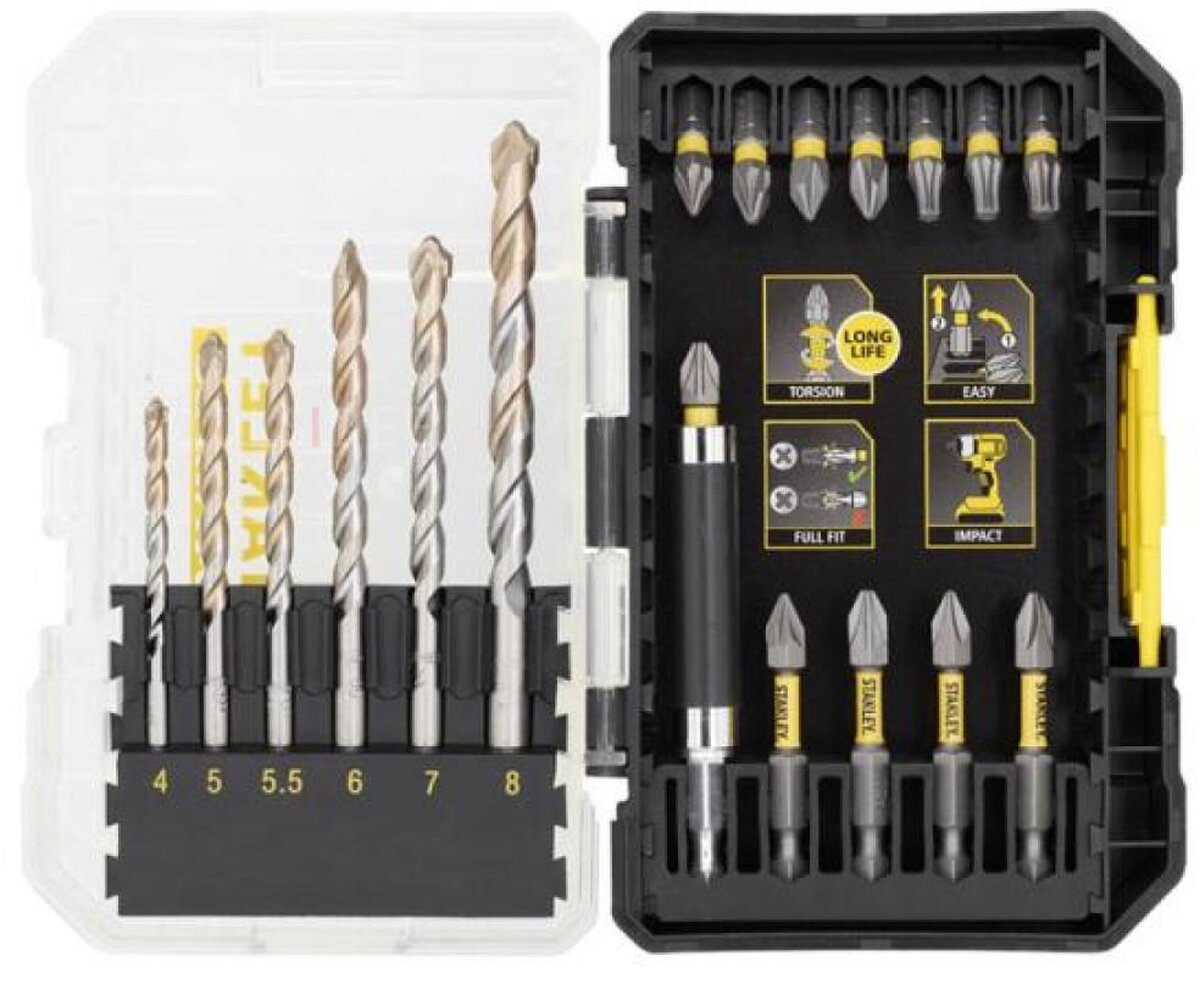Stanley Fatmax masonry drill bit set 19-piece, STA88554-XJ 
