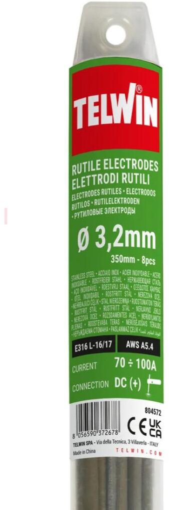 Telwin-Elektrode Edelstahl 3,2 mm 8 Stück 