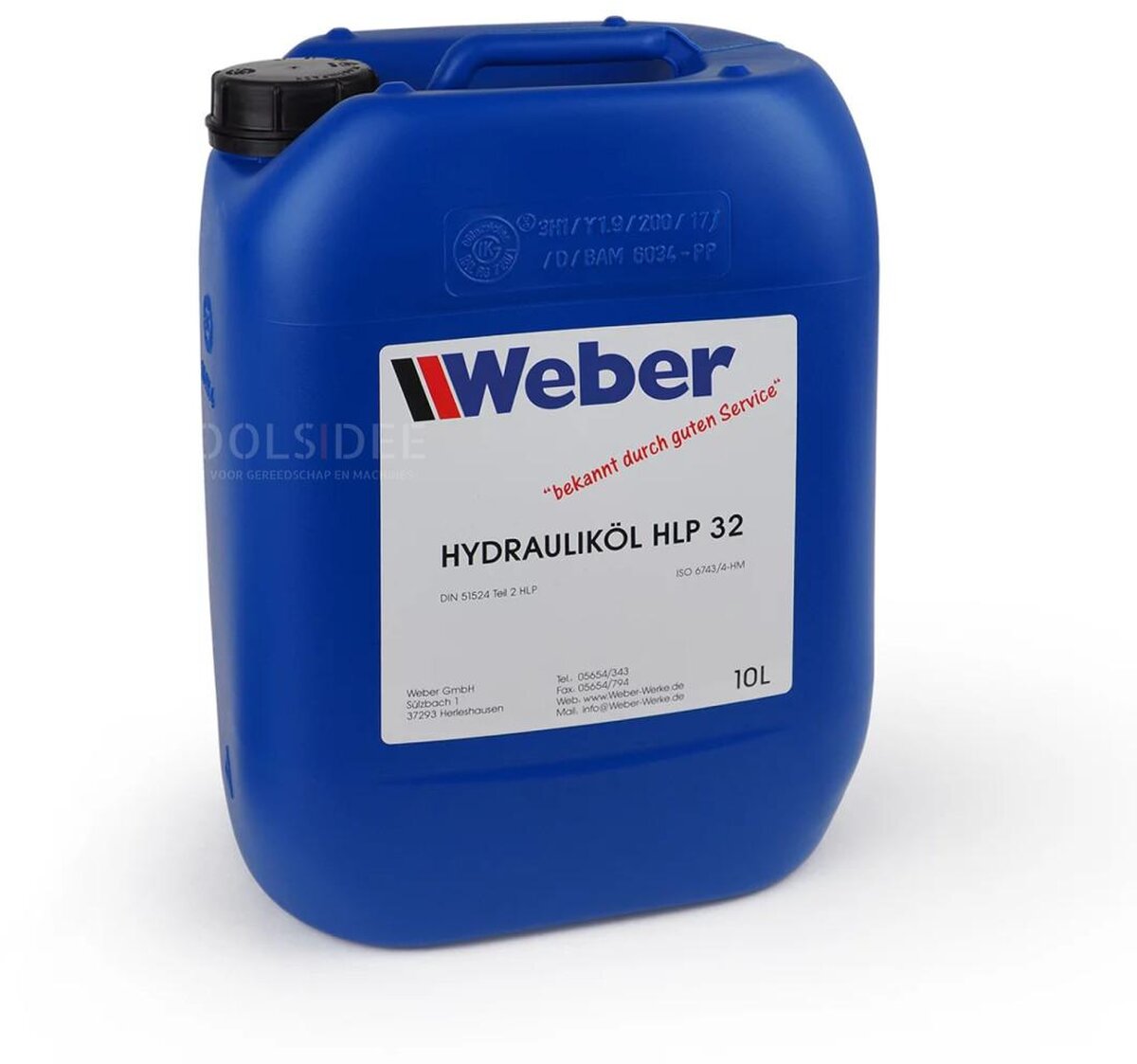 Weber hydraulikolie HLP 32 til løfteplatforme 10 L Weber hydraulikolie HLP 32 til løfteplatforme 10 L