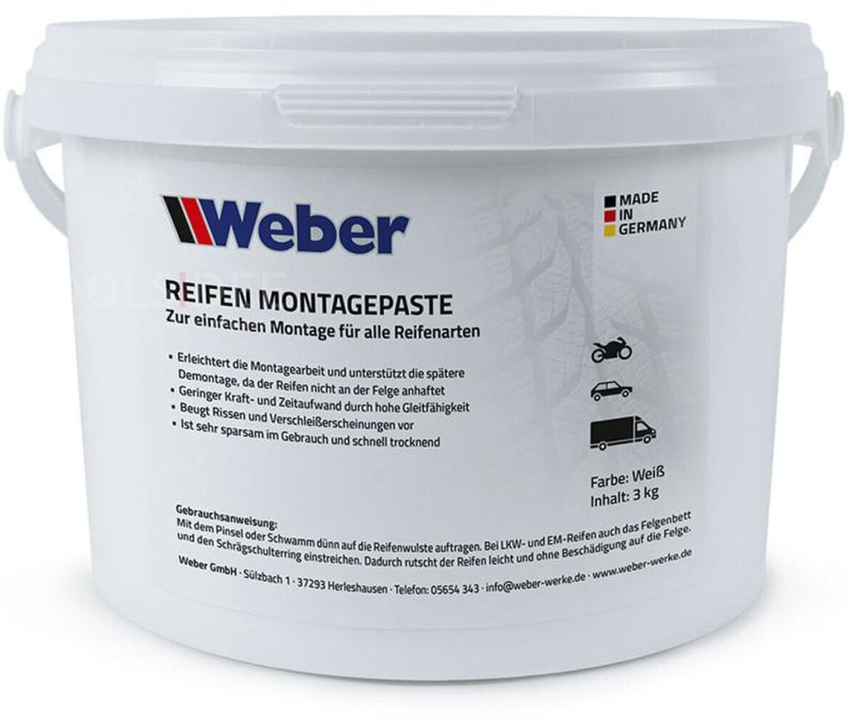 Weber dekkmonteringspasta hvit 3 kg Weber dekkmonteringspasta hvit 3 kg