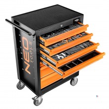 NEO tool cart 7 drawers, filled 129 pieces