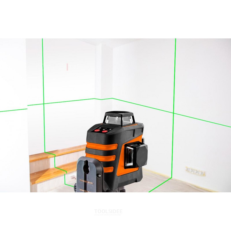 NEO itsetasaava 3D laser 20m, vihreä