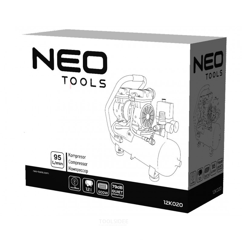 NEO oliefri kompressor 12l lydløs