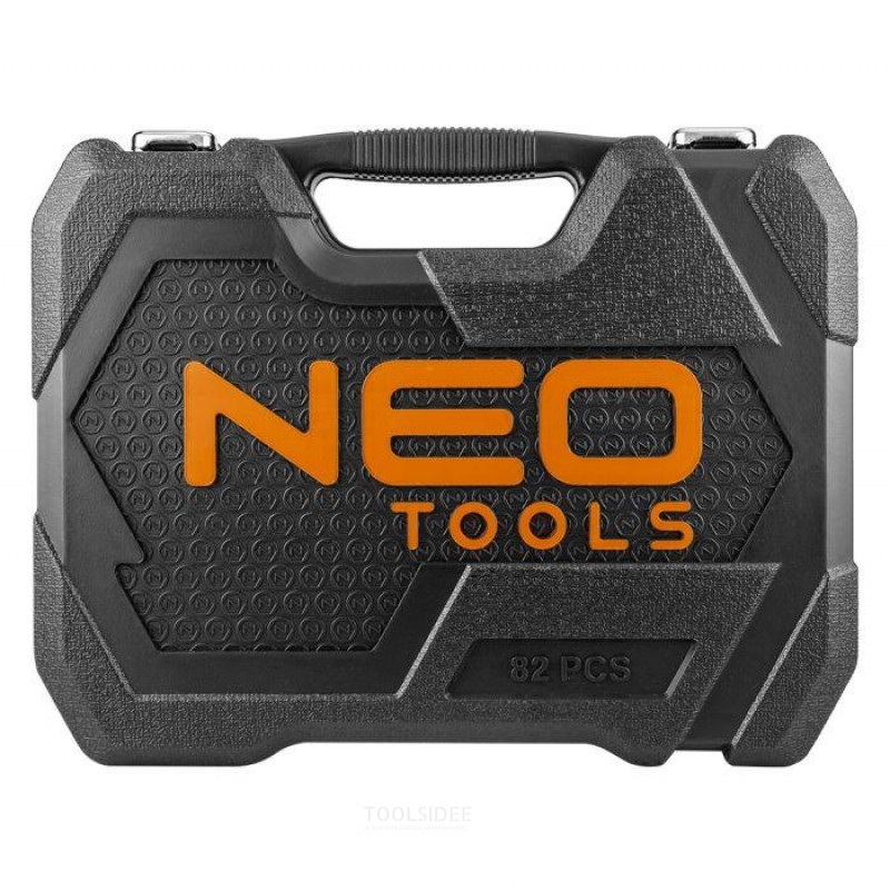NEO socket set 82 pieces, 1/2 and 1/4, eco