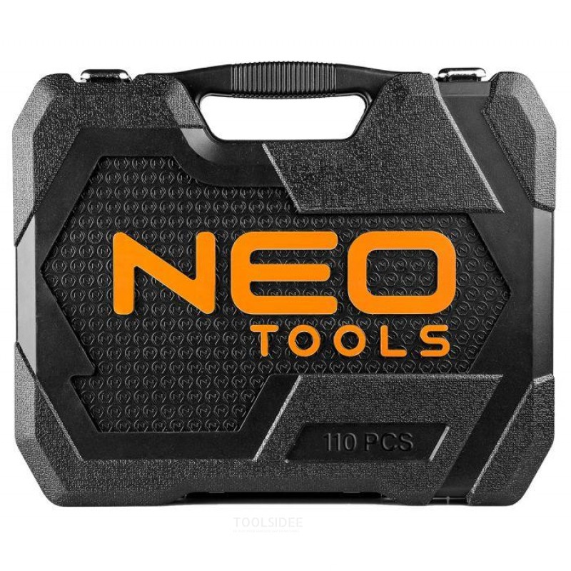 NEO socket set 110 pieces, 1/4 and 1/2