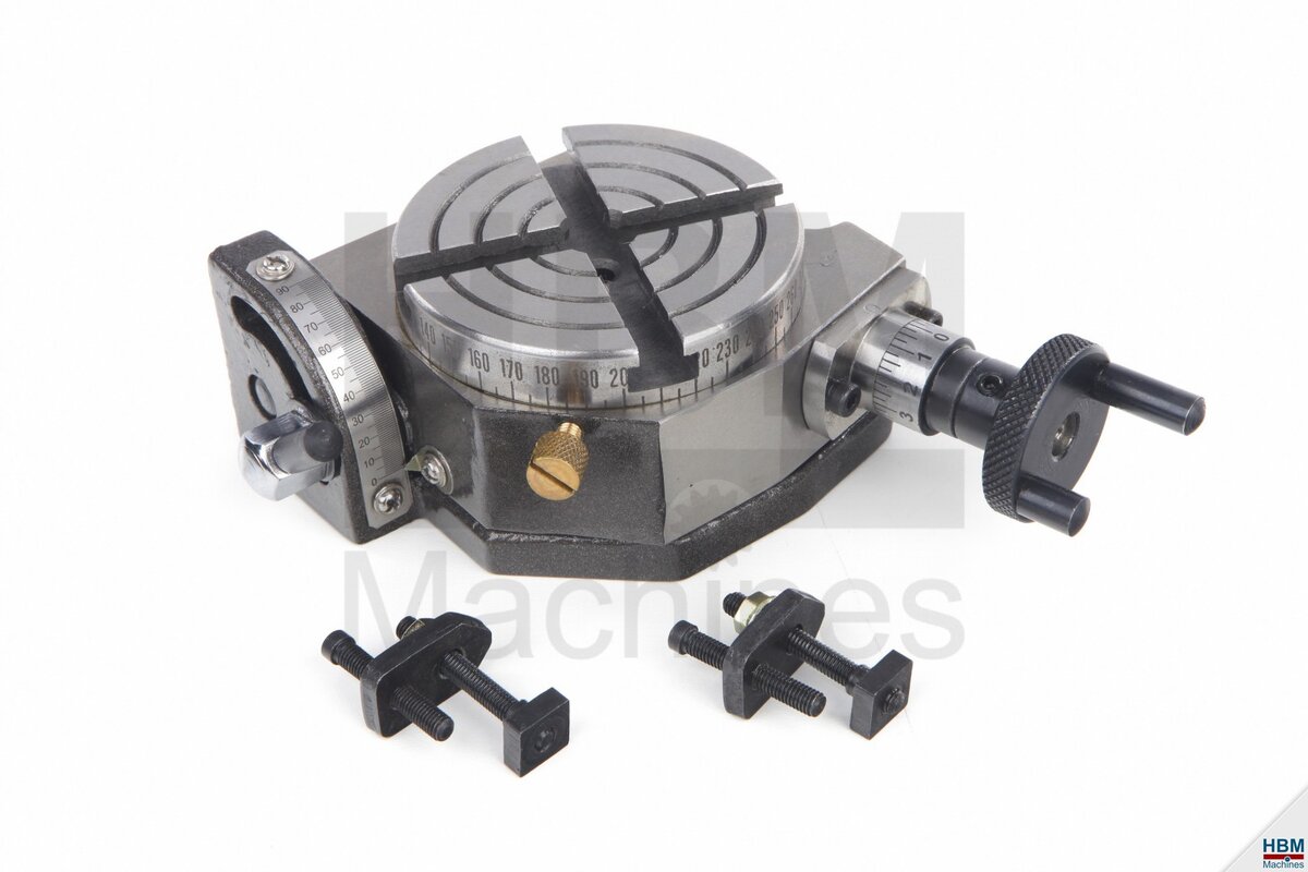 HBM 100 mm kippbarer Teilungstisch mit Spannsatz Modell 1