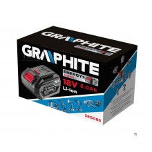 GRAPHITE battery energy +, 18v li-ion 6.0 amp
