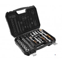 NEO socket set 73 pieces, 1/2 and 1/4, crv
