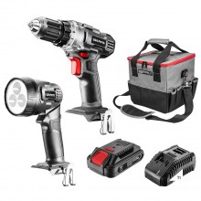 GRAPHITE energy + combi set - tool set - Cordless drill - Flashlight - Charger - Bag