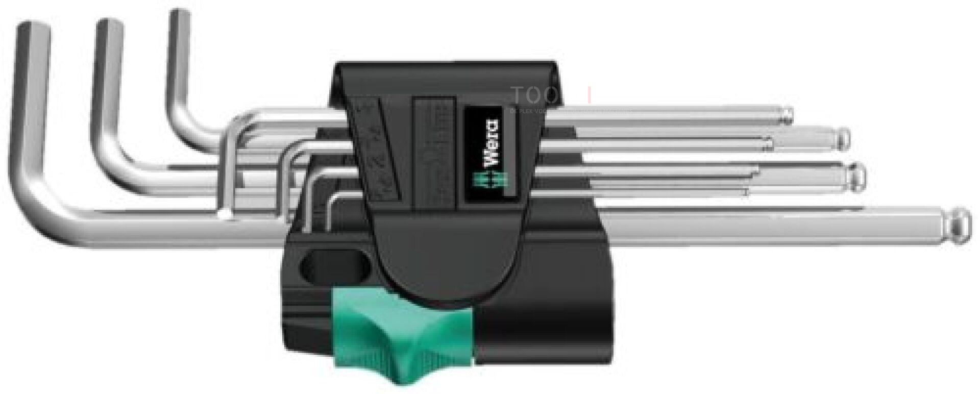 Wera Haakse inbusset 1.5-10 mm verchroomd 