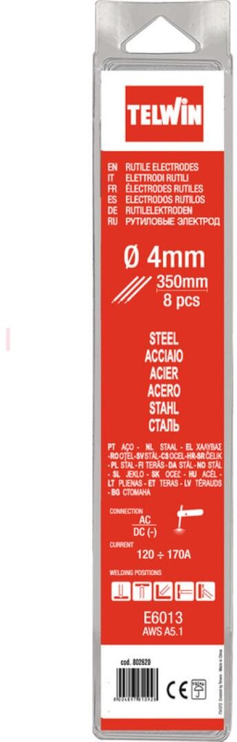 Telwin Rutiel electrode staal 4.0 mm 8 stuks 