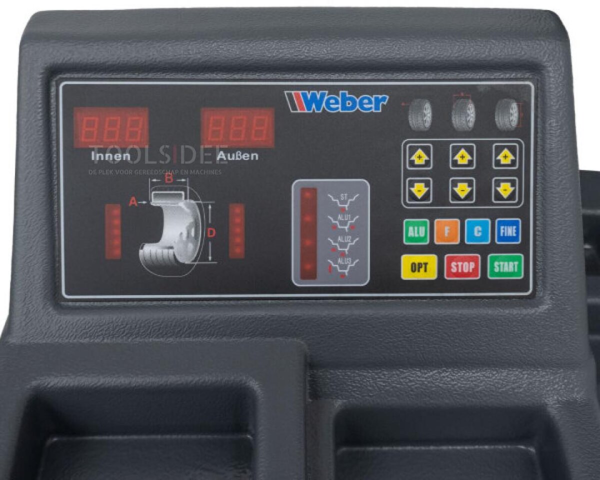 Weber bildækskifter serie 1021, bilhjulbalanceringsmaskine serie ECO 