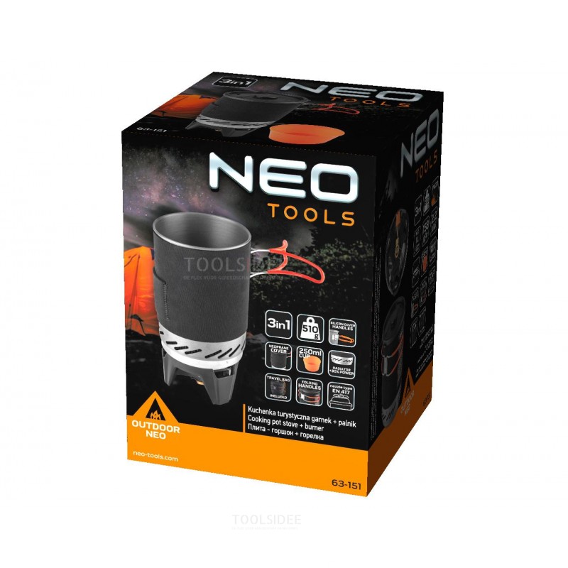 NEO camping cooker, burner and pot