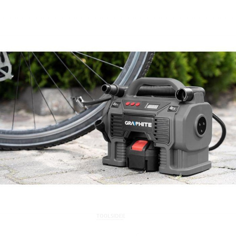 GRAPHITE battery compressor 18v e+