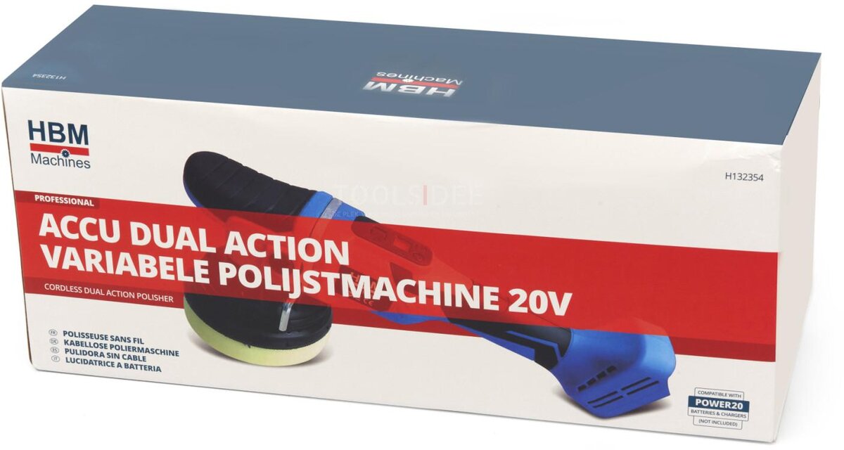 HBM accu dual action variabele polijstmachine 20 Volt Power20.5 