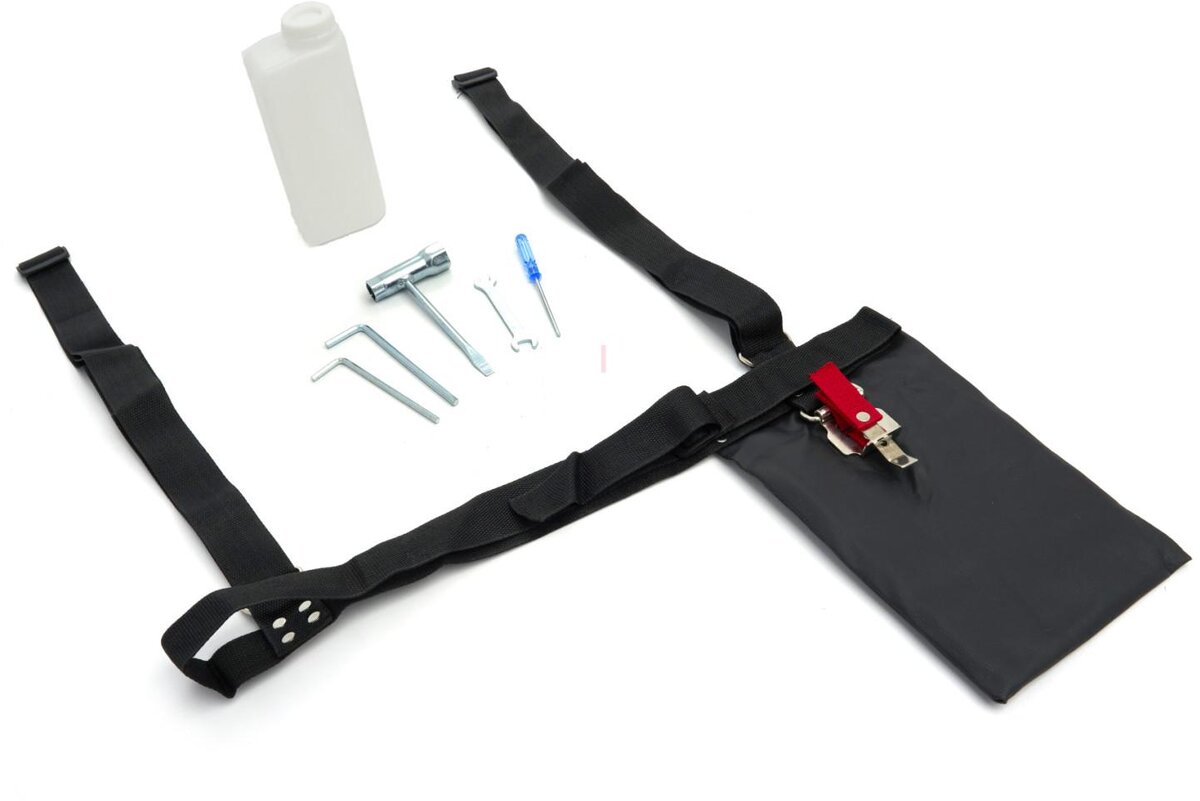 HBM 4 i 1 børsteklipper / gresstrimmer / hekksaks / motorsag / tresag - 42,7 cc 